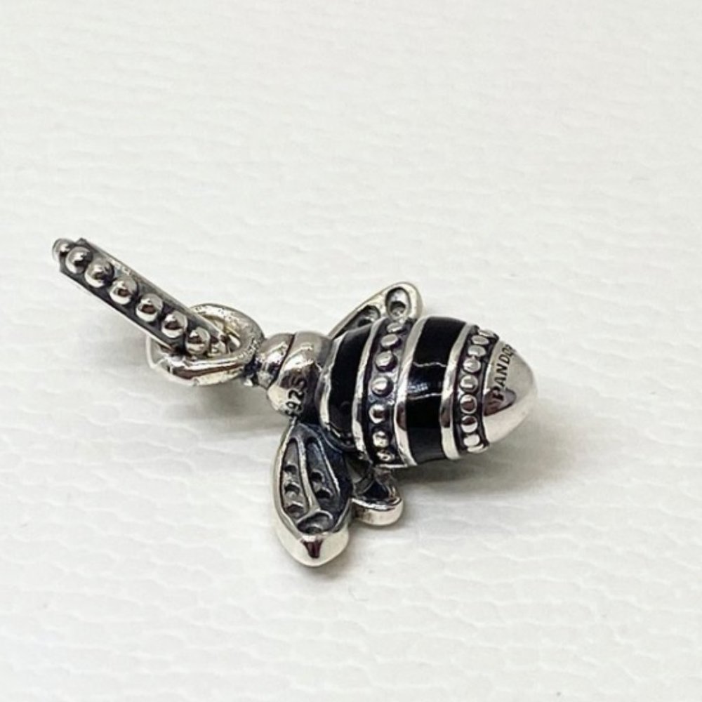 Pandora Silver Charm Sparkling Queen Bee Pendant